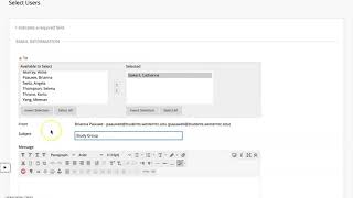 How to send email in Blackboard