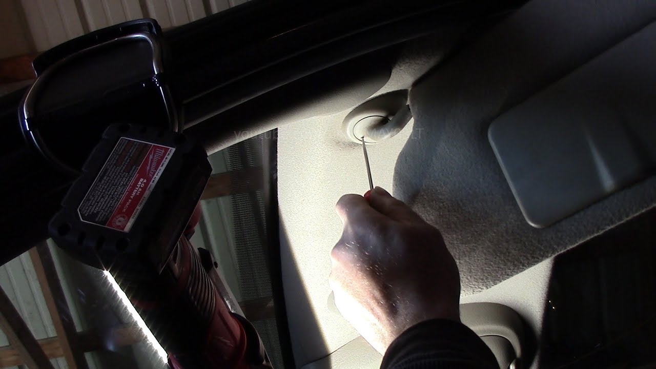 1st gen Trailblazer sun visor removal (the ones that don't have screws) - YouTube