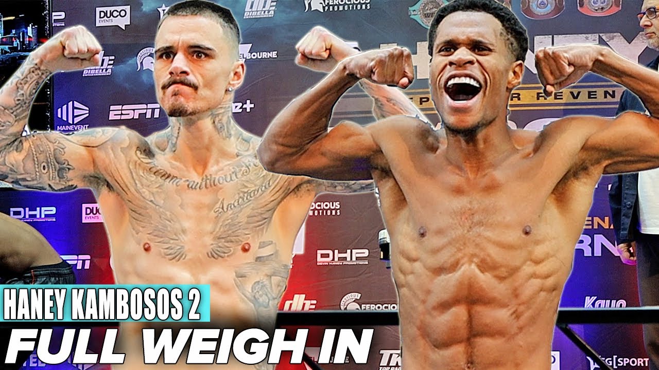DEVIN HANEY VS GEORGE KAMBOSOS 2 - FULL WEIGH IN SHOW and FACE OFFS