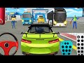 Real Car Tunnel Drive Gameplay | Luxury Car vs Bus Traffic Challenge | 3D Car Simulation Game