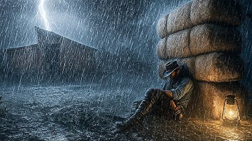 Taking Shelter on an Old Barn During Heavy Thunderstorm | RDR2 ASMR