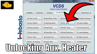 Unlocking Webasto Aux. Heater VCDS screenshot 3