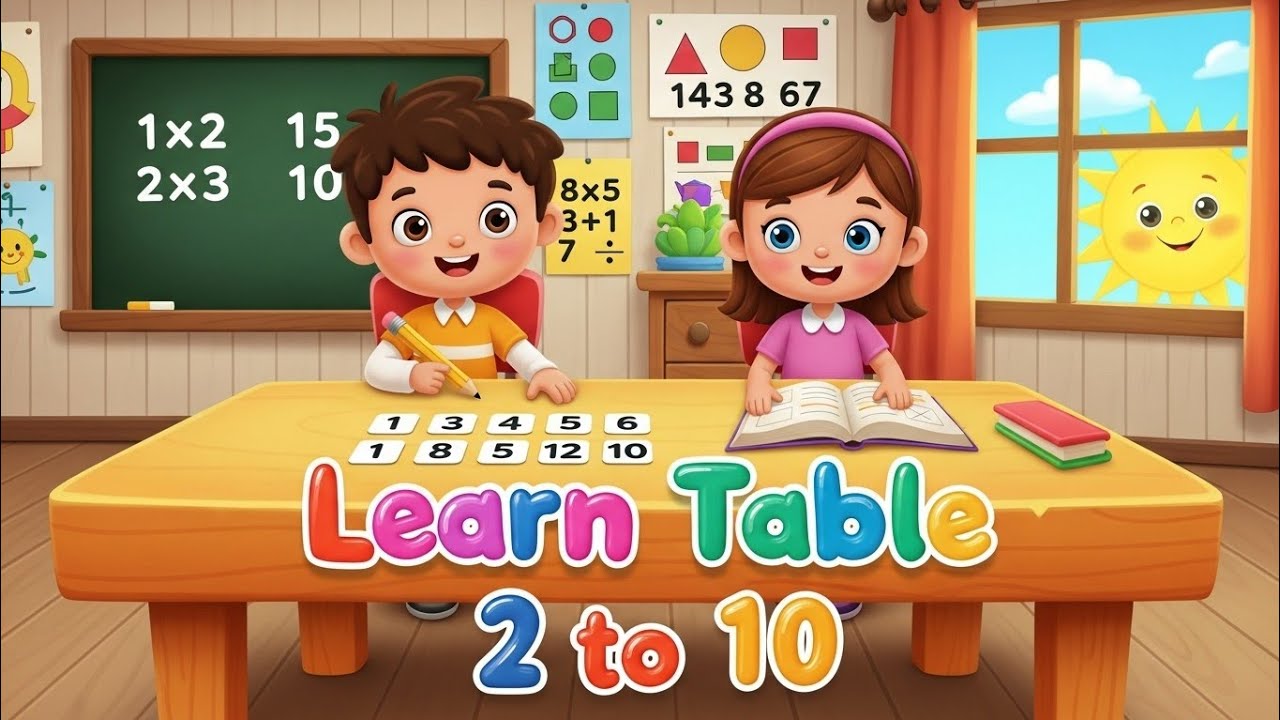 Table 2 to 10 | Learn multiplication of 2 to 10 | 2 se 10 tak phade ...