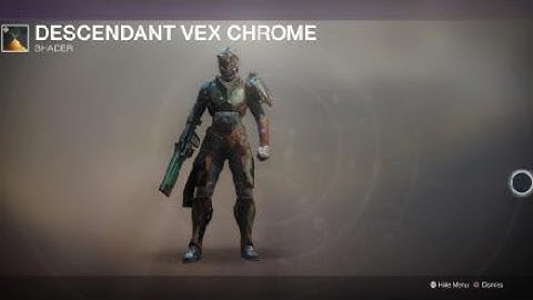 Destiny 2 Titan with Holdfast Armor and Descendant Vex Chrome Shader