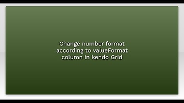 Change number format according to valueFormat column in kendo Grid
