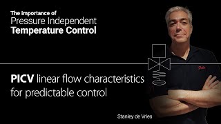 How does a PICV ensure linear flow for stable operation?