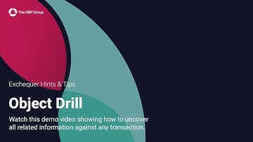 Exchequer Hints and Tips - Object Drill