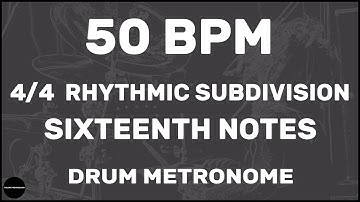 Sixteenth Notes | Drum Metronome Loop | 50 BPM