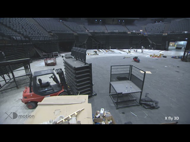 X fly 3D cablecam - Bercy test