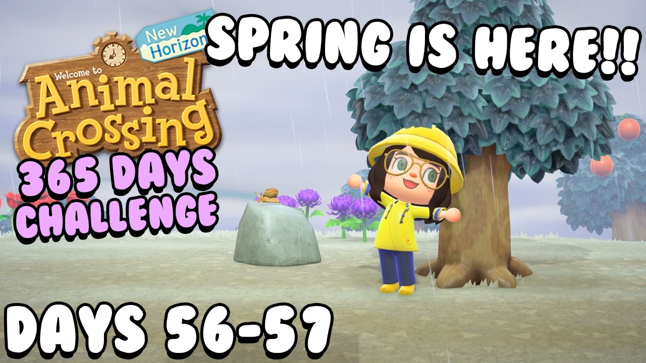 SPRING HAS ARRIVED IN FERNWOOD!! | [Days 56-57] 365 Days of Animal Crossing Challenge