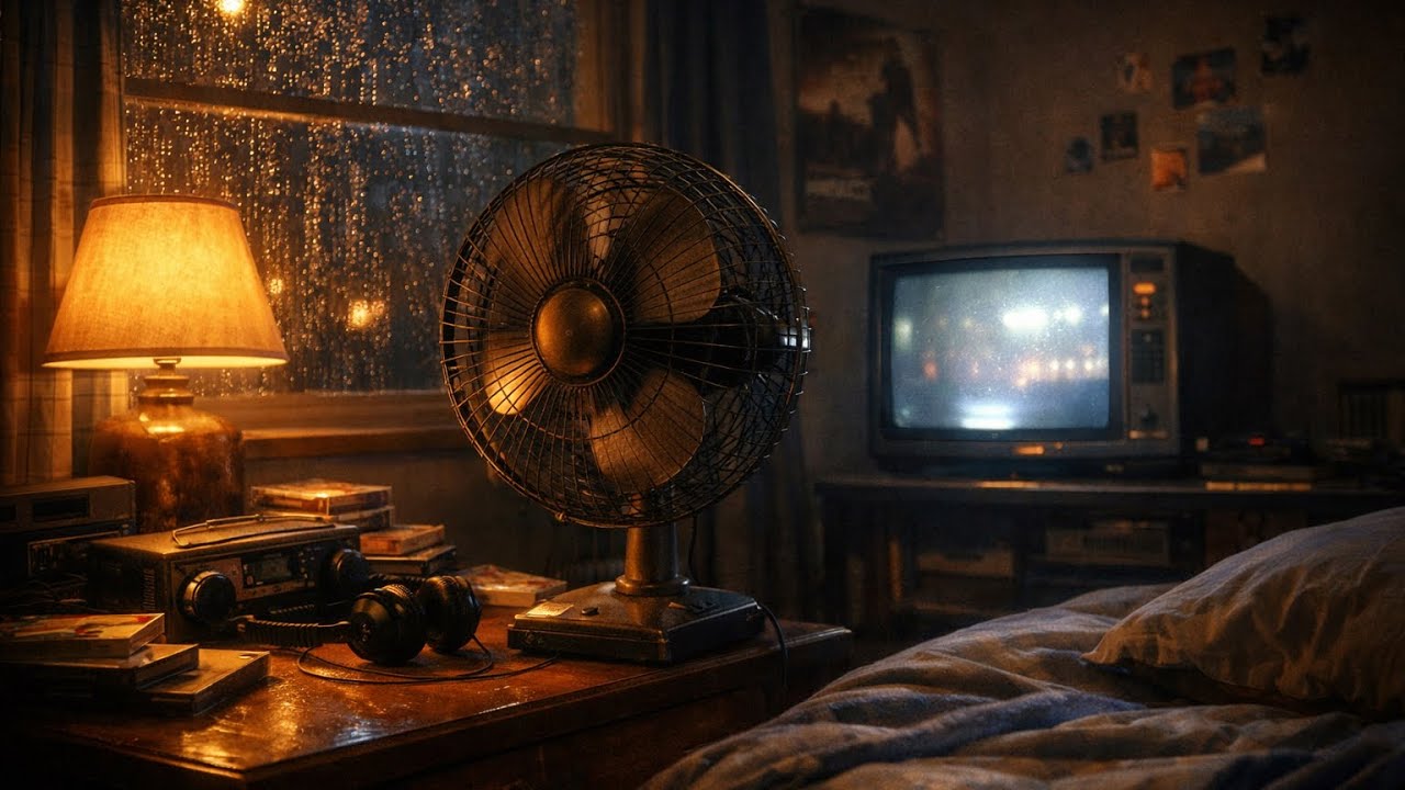 3 Hours of Fan Noise & TV Static for Sleep 💤 | Retro White Noise