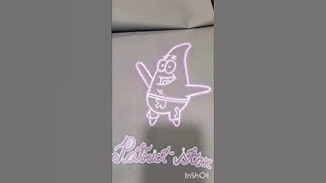 ✨🖍️How to draw SpongeBob,Patrick Star and Plankton in neon with acrylic markers✏️🎨🖌️