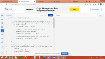 PROGRAM JAVA ALGORITMA MERGE-SORT DAN COUNTING-SORT