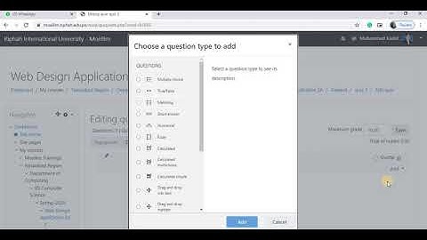 how to set quiz and add question to that quiz on moellim/moodle