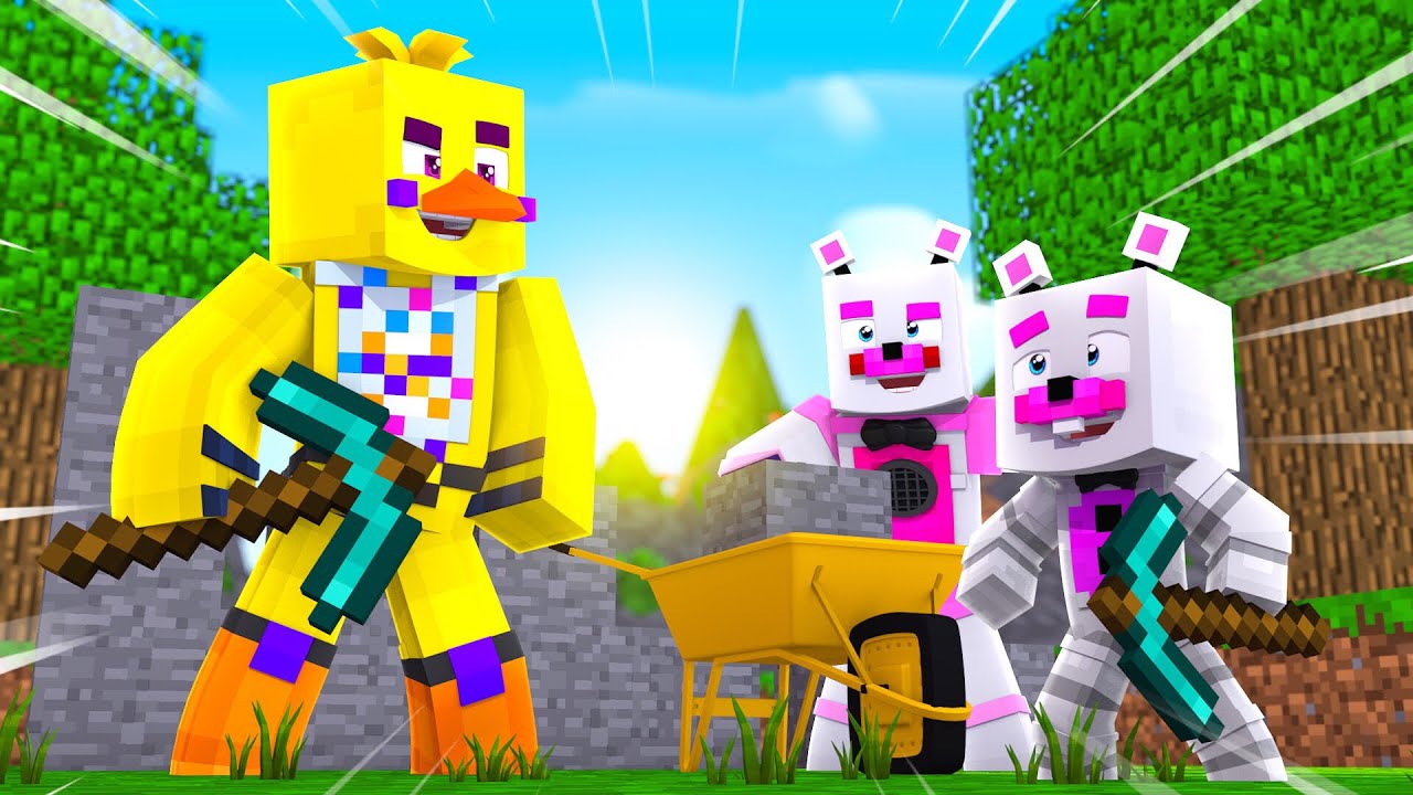 EPIC Build Battle With Helpy and Chica! Minecraft FNAF Roleplay - YouTube