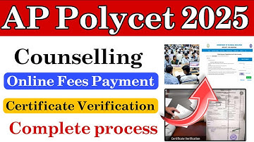 AP POLYCET 2025 || Counselling Fees Payment | Certificate Verification | #appolycetcounselling2025