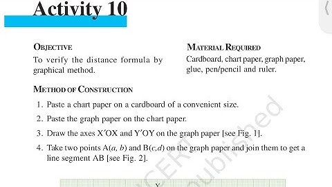 activity 10 lab manual activity to verify the distance formula by graphical method