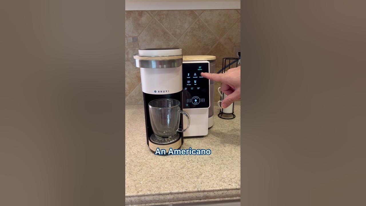 Making a True Americano Coffee with Single-Serve Pod Machine from Bruvi ☕️  