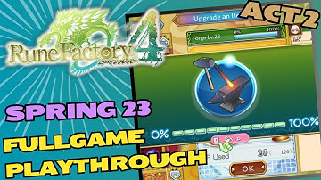 Rune Factory 4 Special - Act 2 - Spring 23 - Playthrough - No Commentary