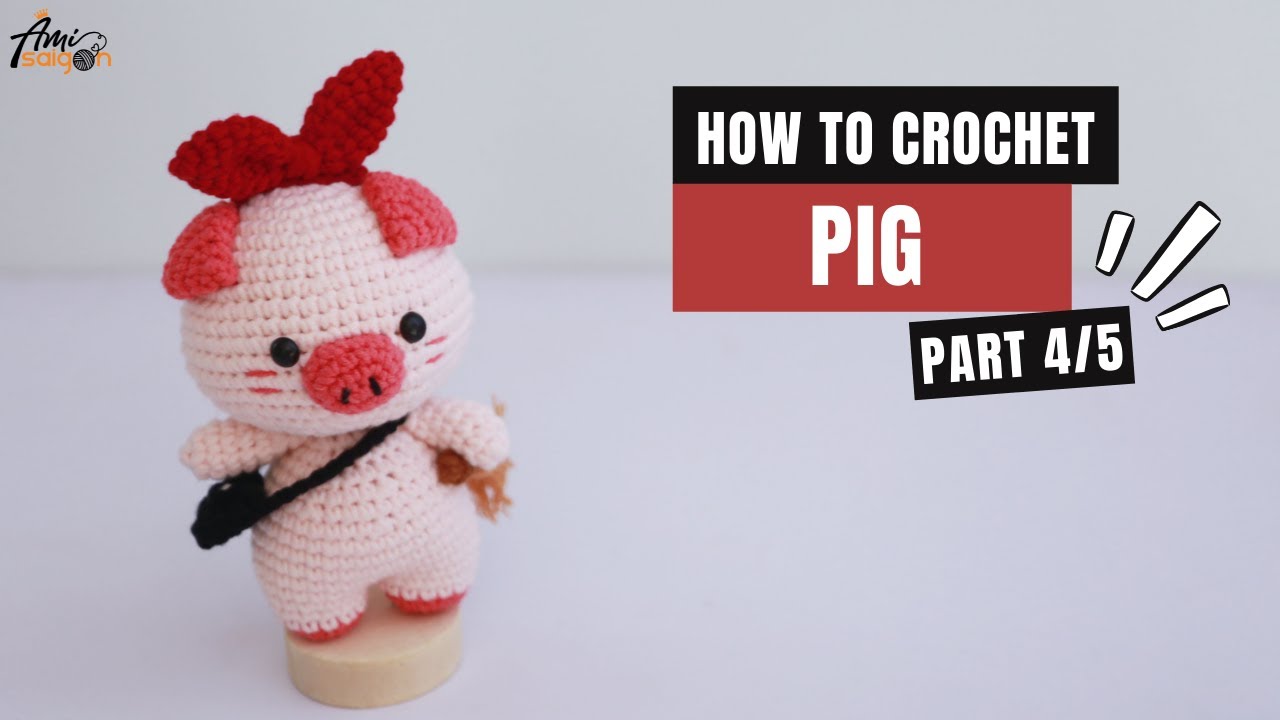 #290 | Couple Pig Amigurumi Free Pattern (4/5) | How To Crochet Amigurumi Valentine | @AmiSaigon