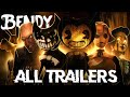 Bendy and the Ink Machine ALL TRAILERS 2017 - 2023 - Bendy and The Dark Revival - BATIM EVOLUTION