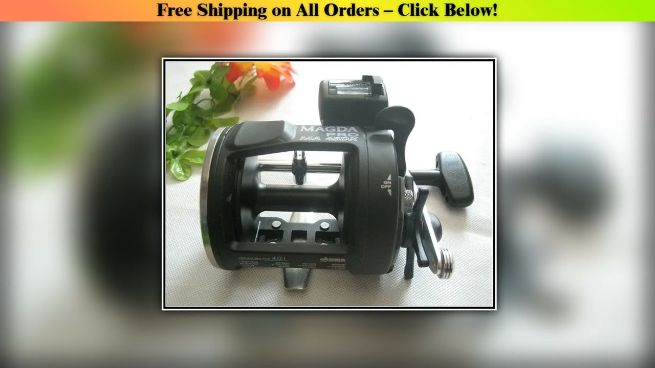 Fishing tackle Okuma magda  Ma-45dx drum reel cable winder fishing round Count REEL Sea fishing