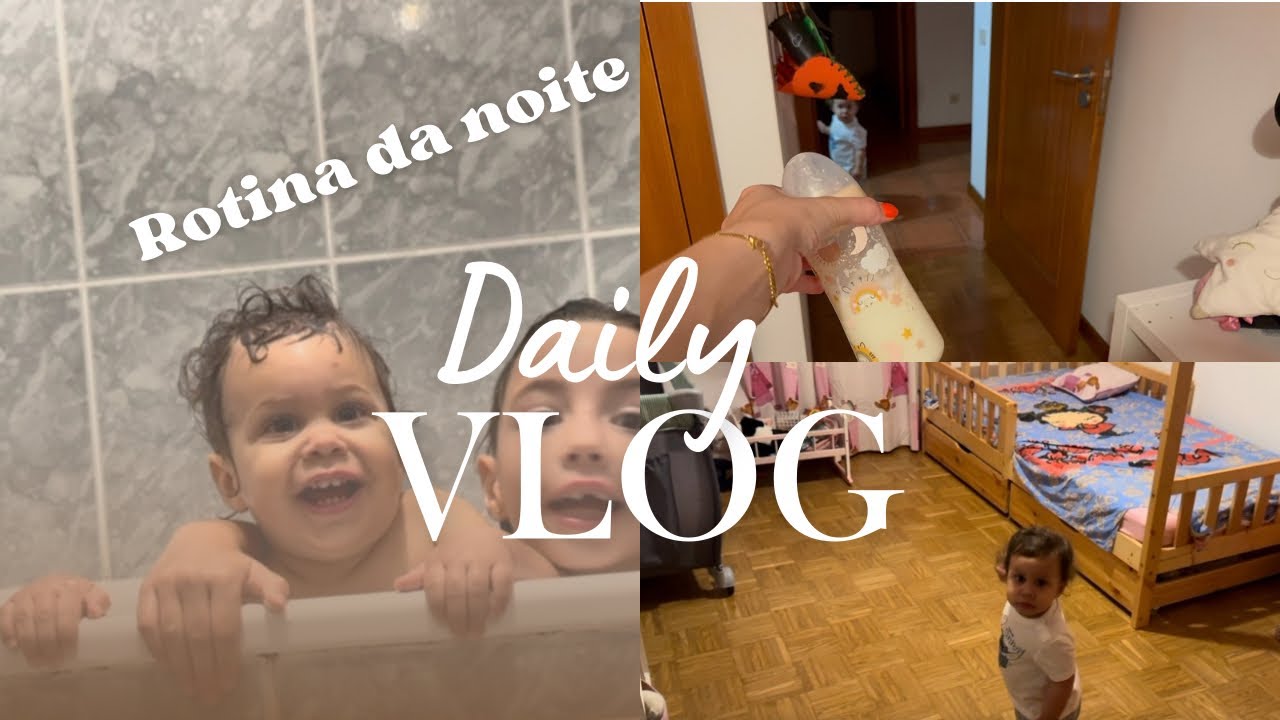 Rotina da noite estando sozinha com as meninas 🧒