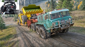 Insane Heavy Z2 ZIIZ 993K Bulldozer Haul With ZiKZ 605R | SnowRunner | Logitech G29 Gameplay | #1034