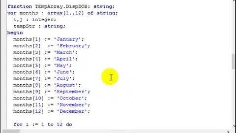 Arrays of Objects 02 - Delphi