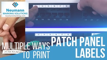 Patch Panel labeling The best way!
