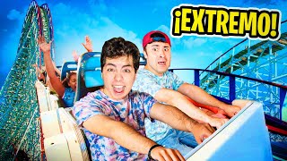 24 HORAS EN UN PARQUE DE DIVERSIONES 🎢🔥 *termina mal* | El Tío Néstor ⚡️