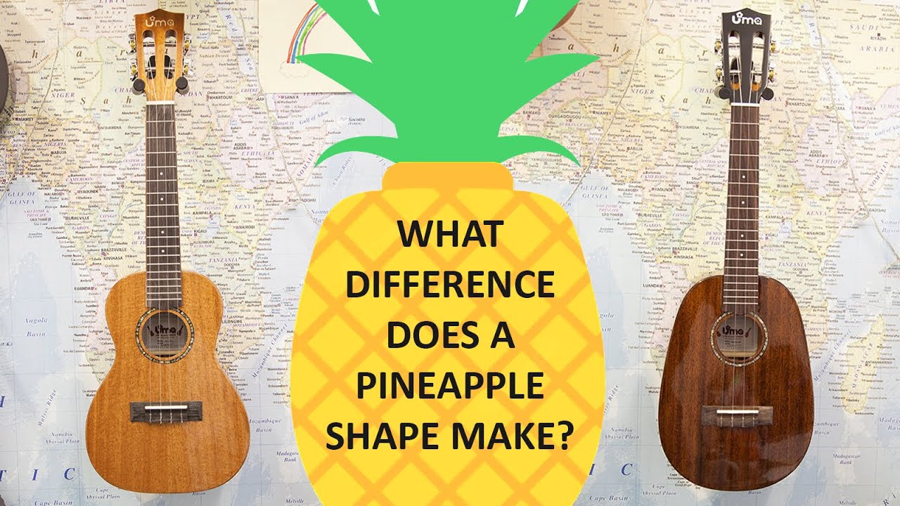 How does a pineapple body shape influence ukulele sound