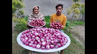 ONION RECIPE BY MY GRANNY | ASMR CRUNCHY | Quick And Easy Crispy Onion Pakoda | How to | Recipe