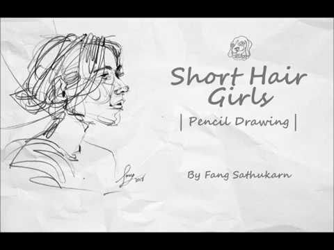 Citidog Short Hair Girls Pencil Drawing Youtube