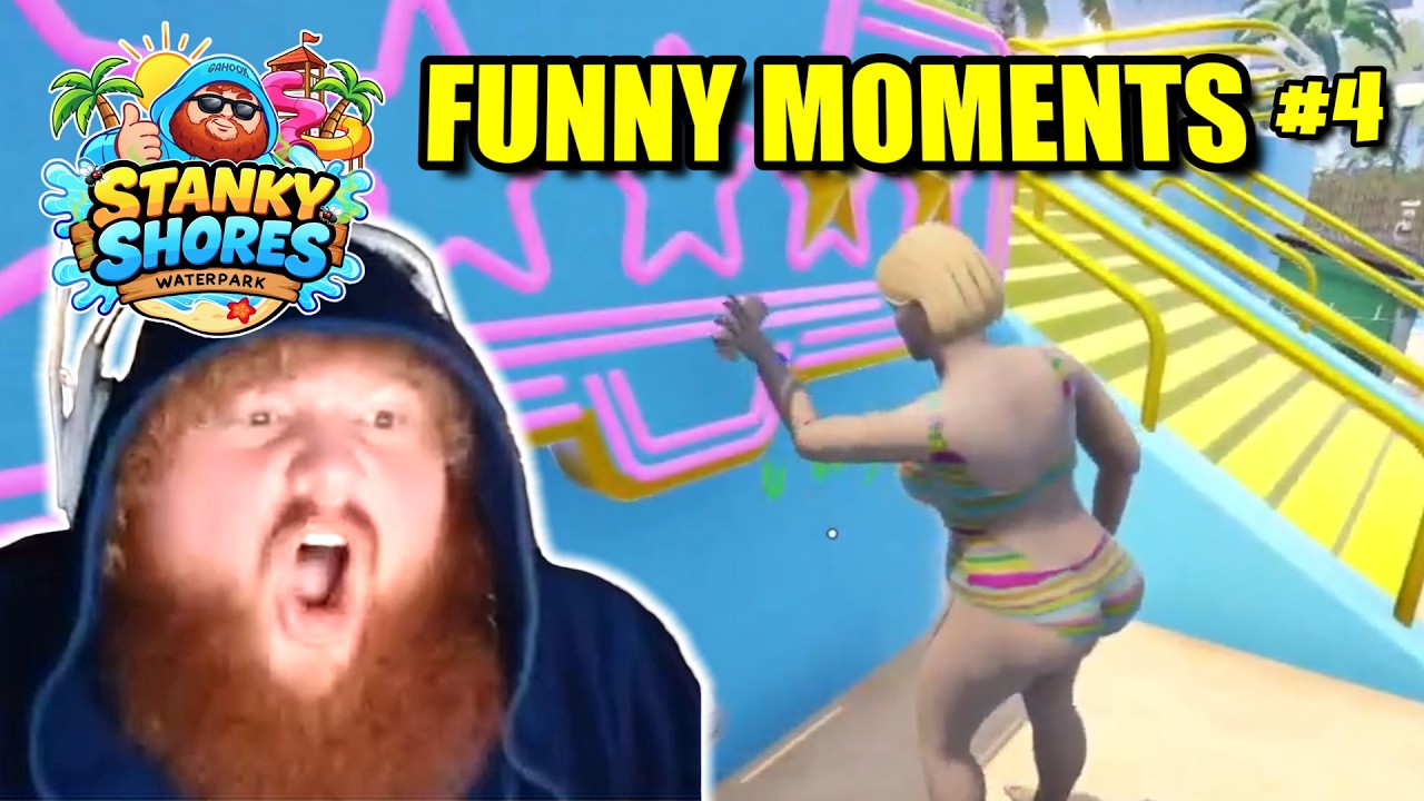 Best of CaseOh Waterpark Simulator: Stanky Shores! (FUNNY MOMENTS) #4