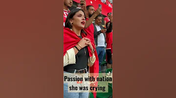 Tunisia Girl Sing Their National Antham And She Was Crying In Fifa22 Qatar2022 Fifa Qatar2022 