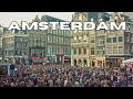 Amsterdam walking tour in 4kr  netherlands walk amsterdam with 3d sound