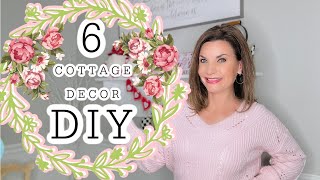 🌿6 DIY ((EASY)) SPRING COTTAGE DECOR SHABBY CHIC CRAFTS + ROSES 🌿 Olivia's Romantic Home DIY