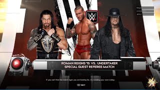 Roman Reigns vs The Undertaker Special Guest Referee Randy Orton one on one In WWE WrestleMania