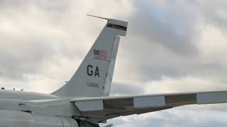 USAF E-3 Sentry AWACS and E-8C Joint STARS Take Off