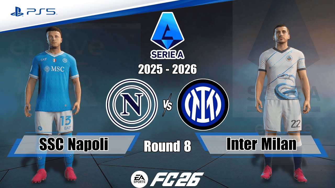 SSC Napoli vs. Inter Milan Ft. De Bruyne, Martinez | Serie A 25/26 | Full Match | FC 26 - PS5™[4K]
