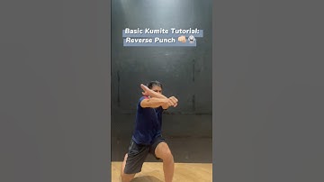 Basic kumite tutorial: reverse punch/gyaku tsuki 👊🏻🥋 #karate #martialarts #kumite