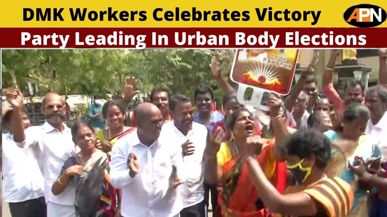 Tamil Nadu: DMK Workers Celebrate Victory As The Party Leads In Urban Elections