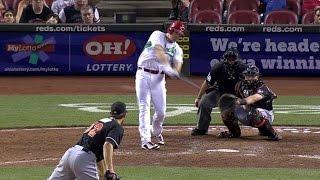 MIA@CIN: Bruce doubles in a pair to extend Reds' lead