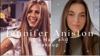 JENNIFER ANISTON 90's Hair and Makeup Look | chit chat grwm