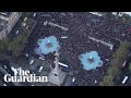 Pro-Palestine protest: thousands rally in London&#39;s Trafalgar Square