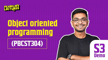 Object Oriented Programming | B.Tech S3 CSE | Franklin