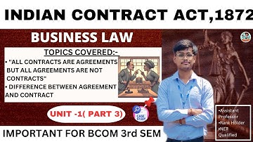"ALL CONTRACTS ARE AGREEMENTS BUT ALL AGREEMENTS ARE NOT CONTRACTS"| AGREEMENT & CONTRACT DIFFERENCE