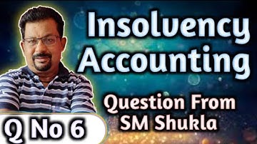 Insolvency Accounting Q.No 6 Question From SM Shukla 🖊🖋||Rajusengupta Classes||