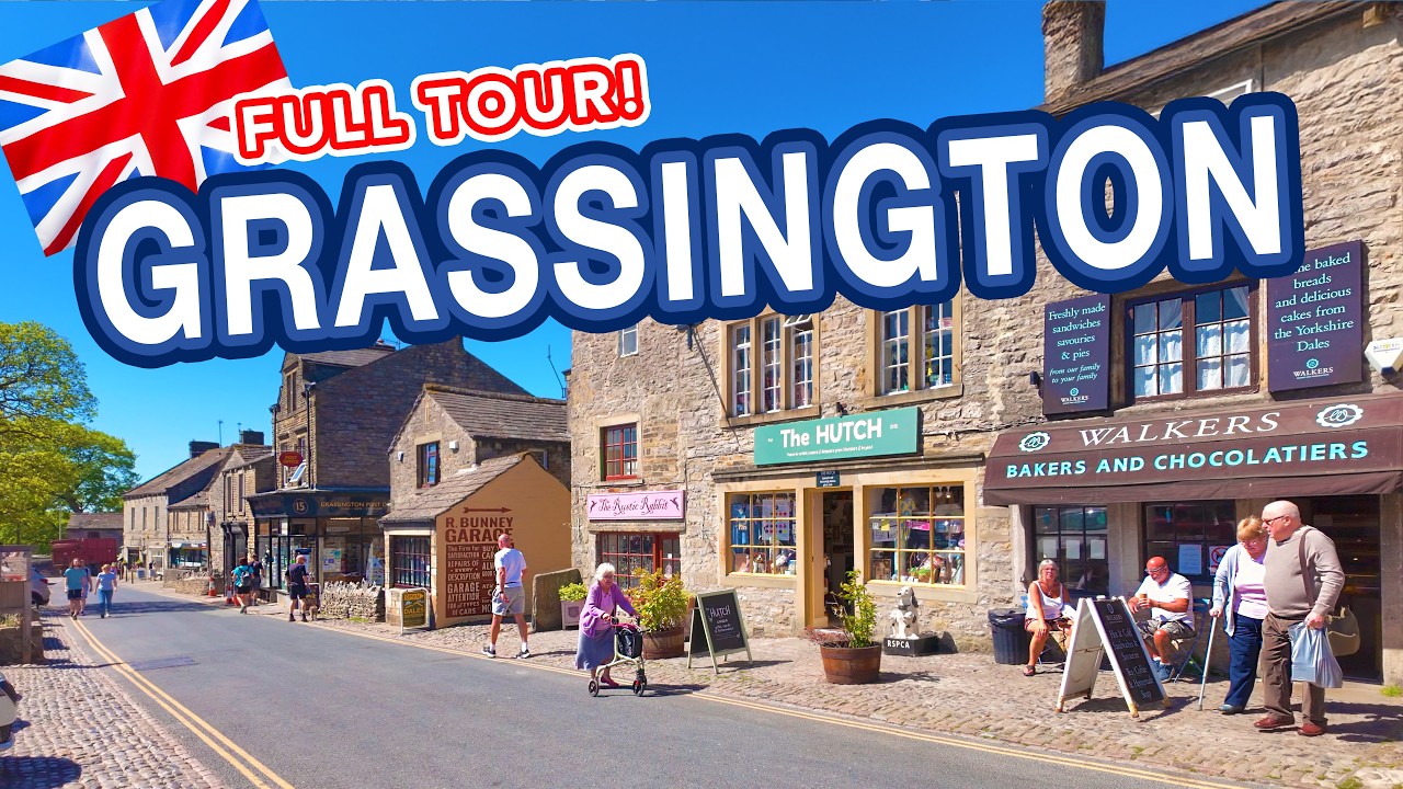 GRASSINGTON | Tour of the prettiest Yorkshire Dales village | 4K Walking Tour